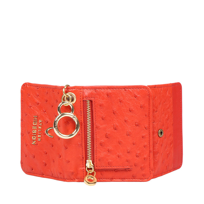 Bartoli W1 Red Leather Bi-Fold Wallet