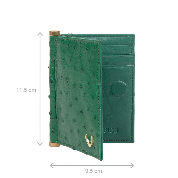 Bartoli W2 Green Leather Card Holder