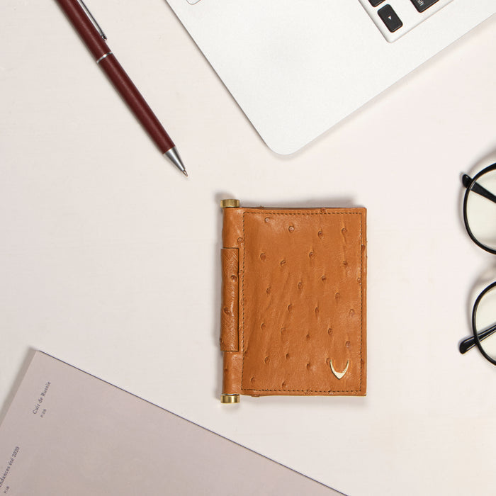 Bartoli W2 Tan Leather Card Holder