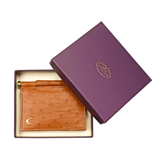 Bartoli W2 Tan Leather Card Holder