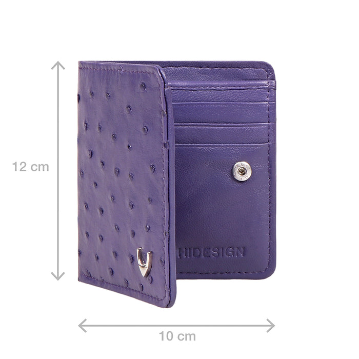 Bartoli W3 Blue Leather Bi-Fold Wallet