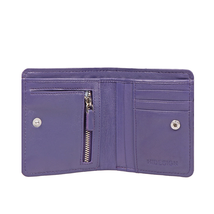 Bartoli W3 Blue Leather Bi-Fold Wallet