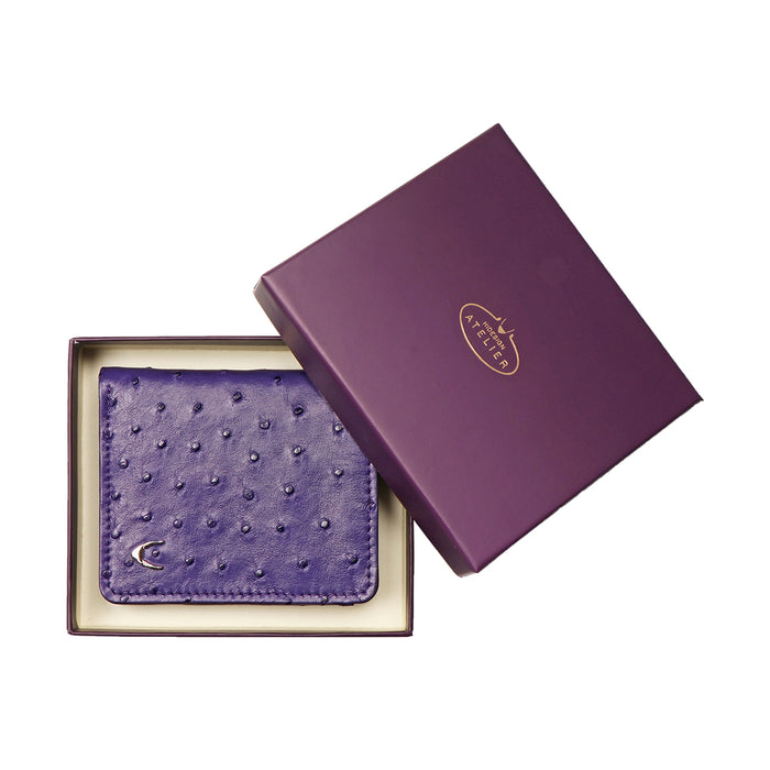 Bartoli W3 Blue Leather Bi-Fold Wallet