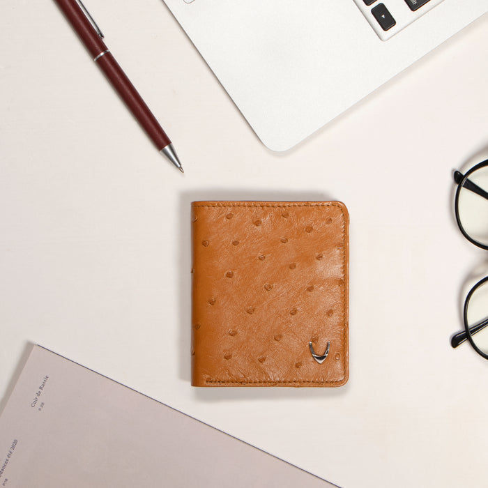 Bartoli W3 Tan Leather Bi-Fold Wallet