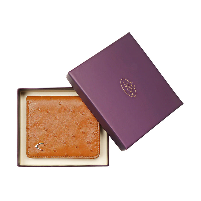 Bartoli W3 Tan Leather Bi-Fold Wallet