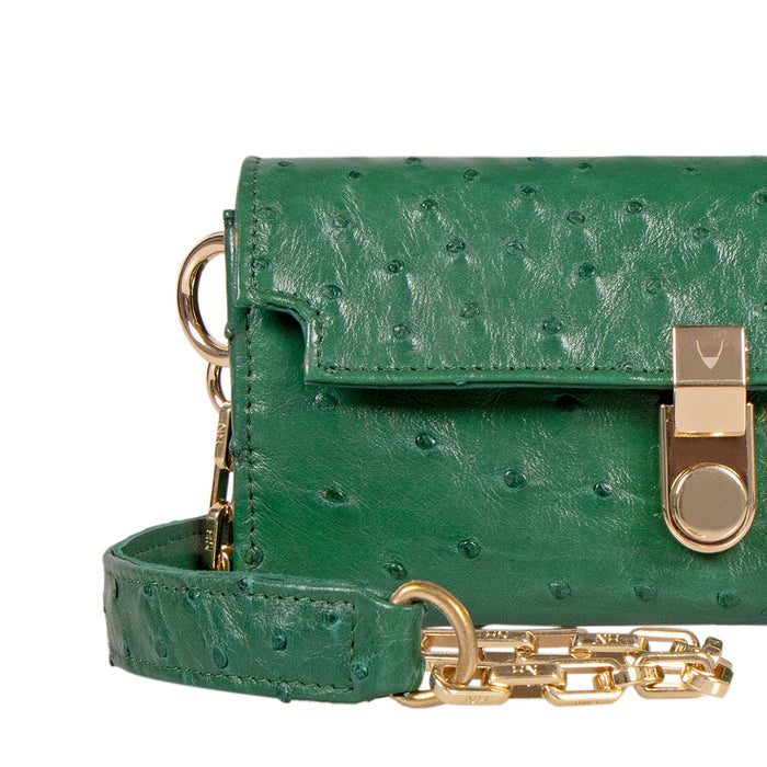 Bartoli W4 Green Leather Sling Wallet