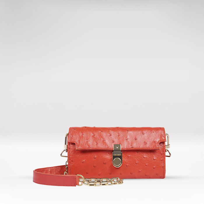 Bartoli W4 Red Leather Sling Wallet