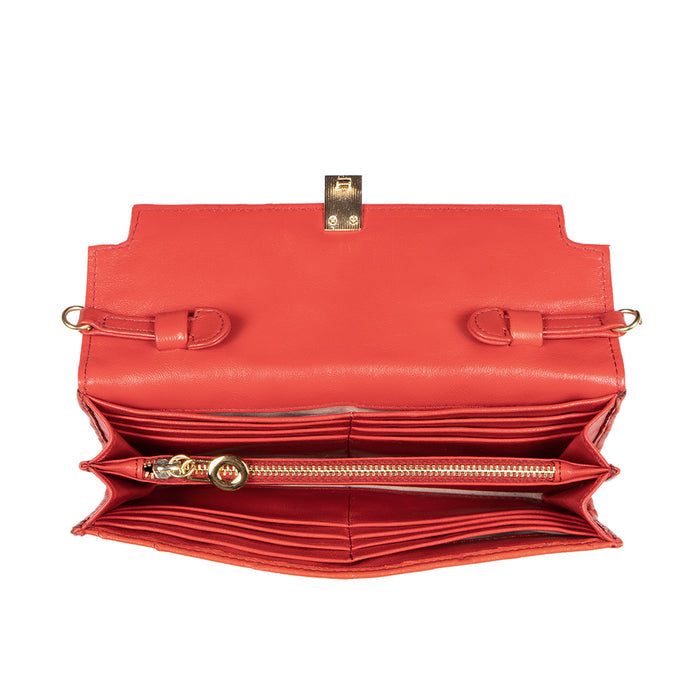 Bartoli W4 Red Leather Sling Wallet