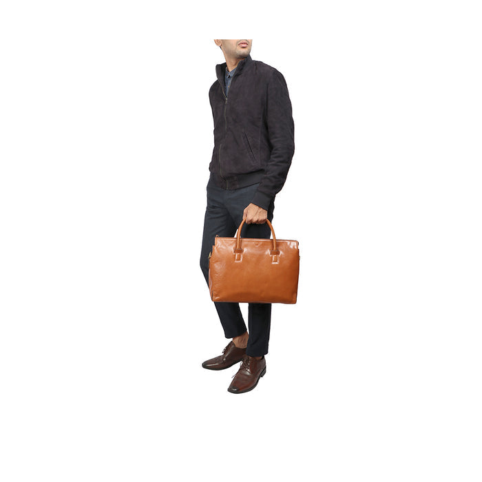 Bawa 03 Tan Leather  Briefcase
