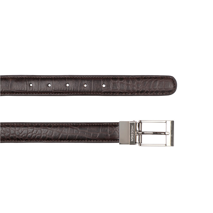 Be2201 Men's Brown Reversible Leather Belt