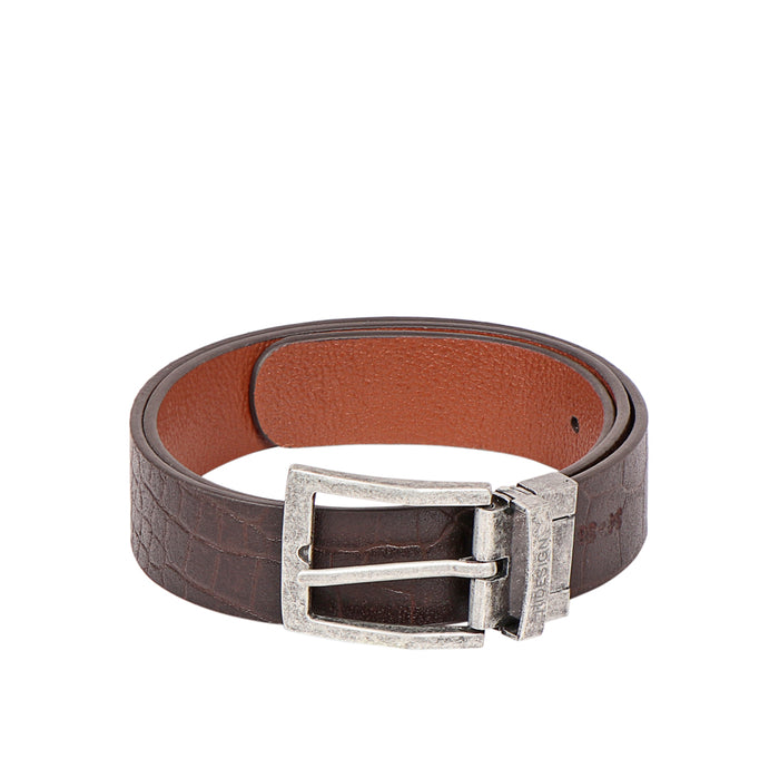 Be2202 Men's Tan Reversible Leather Belt