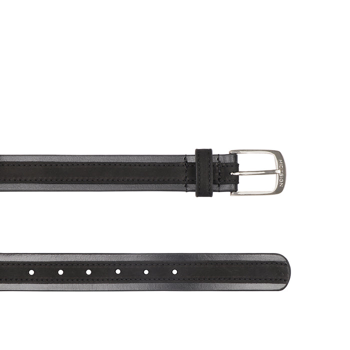Be2206 Men's Black Non Reversible Leather Belt