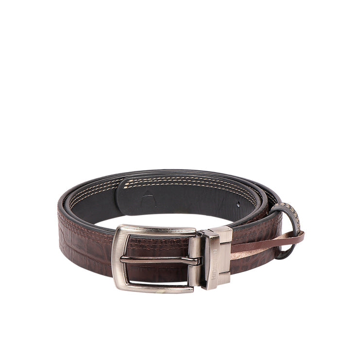 Be2207 Men's Black Reversible Leather Belt