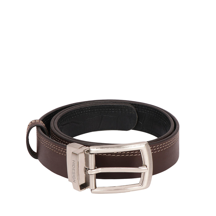 Be2207 Men's Brown Reversible Leather Belt