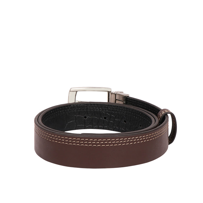 Be2207 Men's Brown Reversible Leather Belt