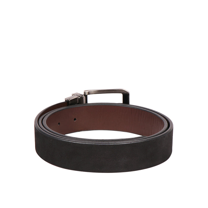 Be2208 Men's Black Reversible Leather Belt