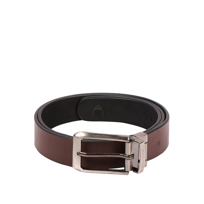 Be2208 Men's Black Reversible Leather Belt