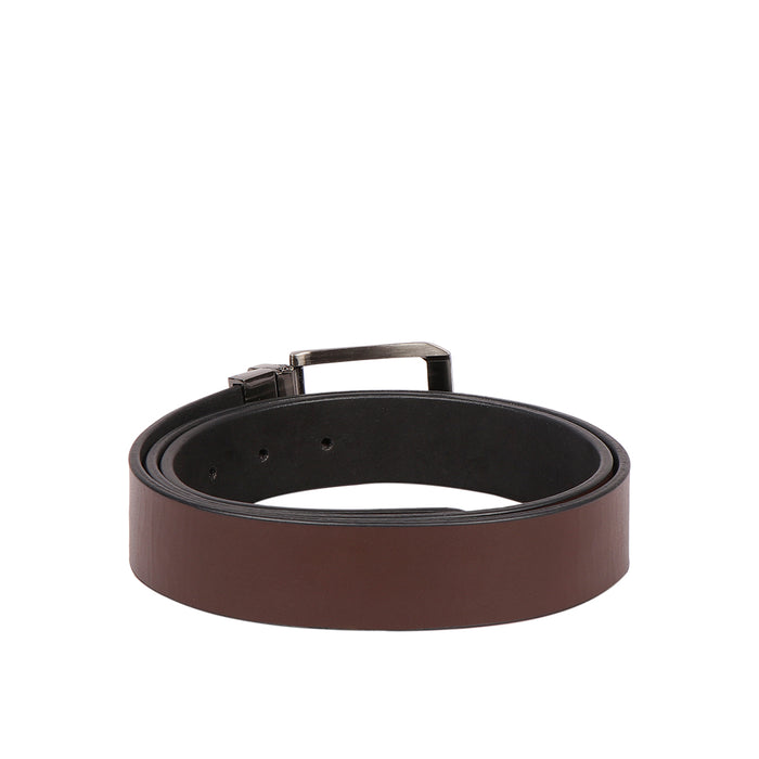 Be2208 Men's Black Reversible Leather Belt