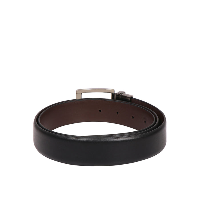 Be2209 Men's Black Reversible Leather Belt