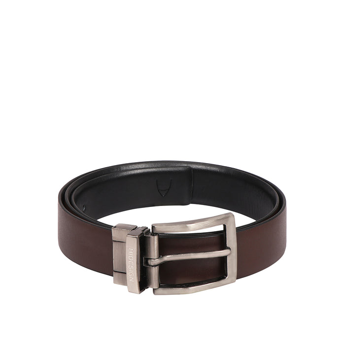 Be2209 Men's Black Reversible Leather Belt