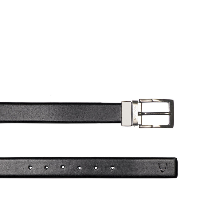 Be2209 Men's Black Reversible Leather Belt