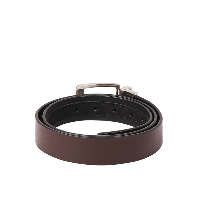 Be2211 Men's Black Reversible Leather Belt