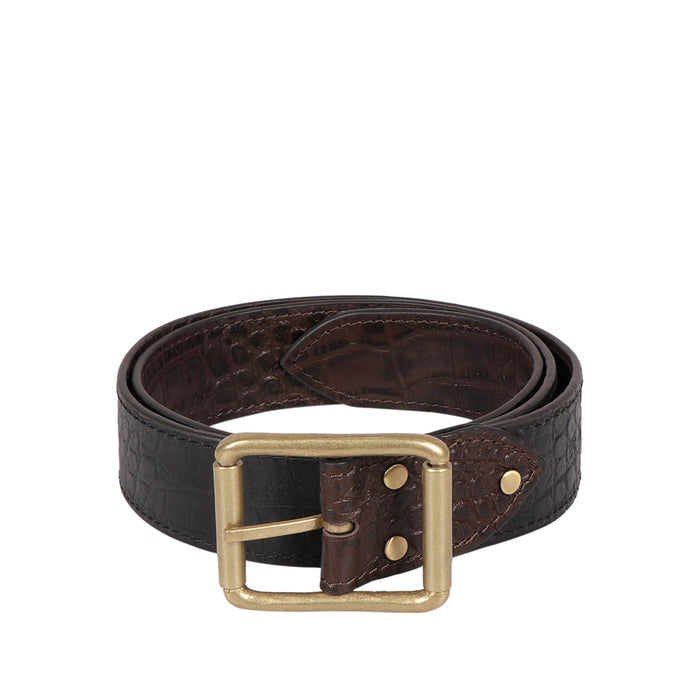 Be2213 Men's Brown Reversible Leather Belt