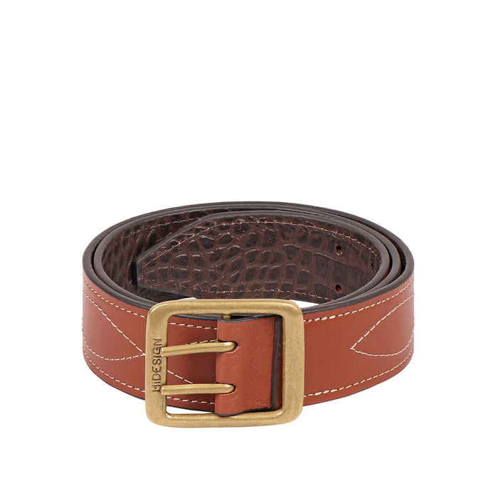 Be2214 Men's Brown Reversible Leather Belt