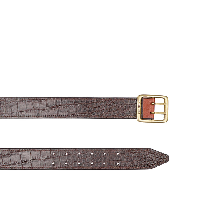 Be2214 Men's Brown Reversible Leather Belt