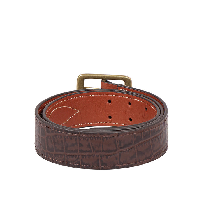 Be2214 Men's Brown Reversible Leather Belt