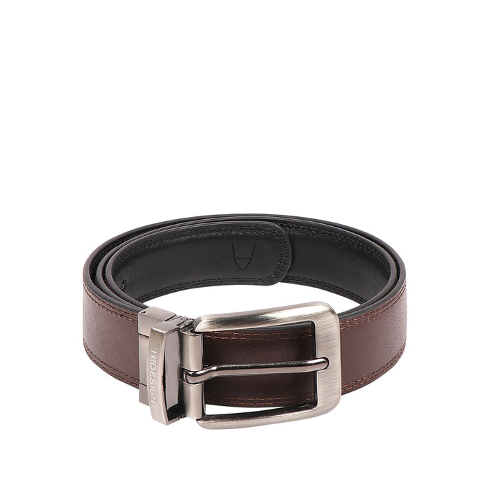 Be2218 Men's Black Reversible Leather Belt