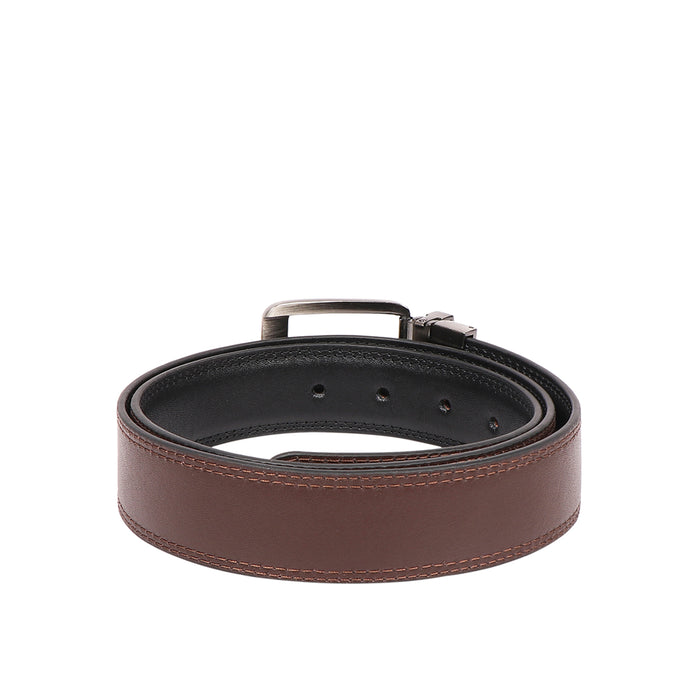 Be2218 Men's Black Reversible Leather Belt