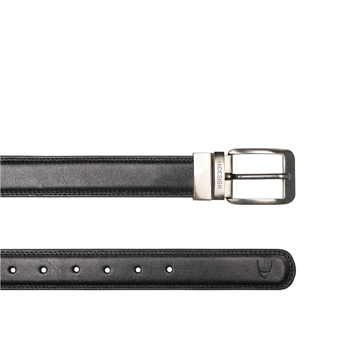 Be2218 Men's Black Reversible Leather Belt