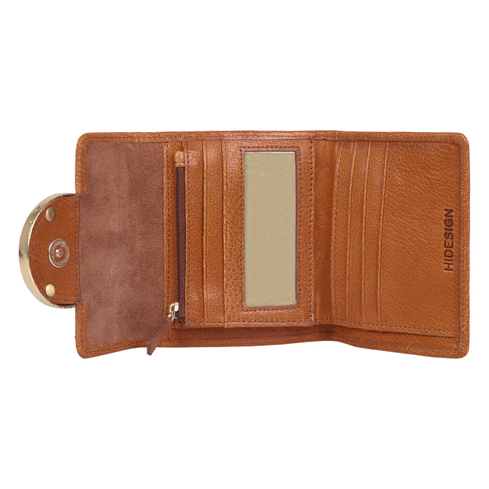Beatrix W1 Tan Leather Trifold Wallet