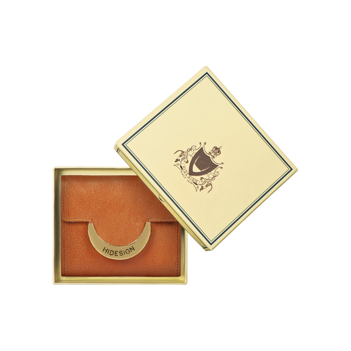 Beatrix W1 Tan Leather Trifold Wallet