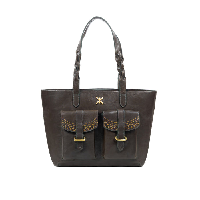 Bedouin - 04 Green Leather Tote Bag