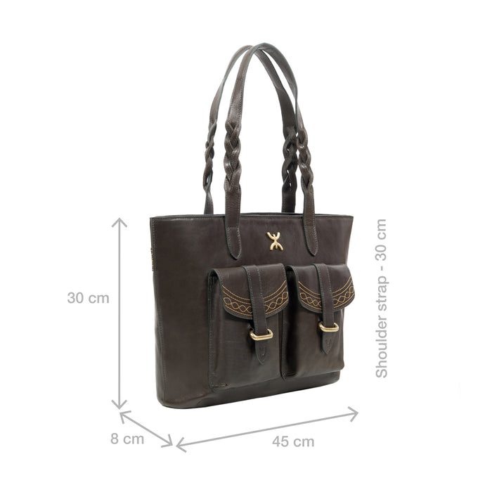 Bedouin - 04 Green Leather Tote Bag