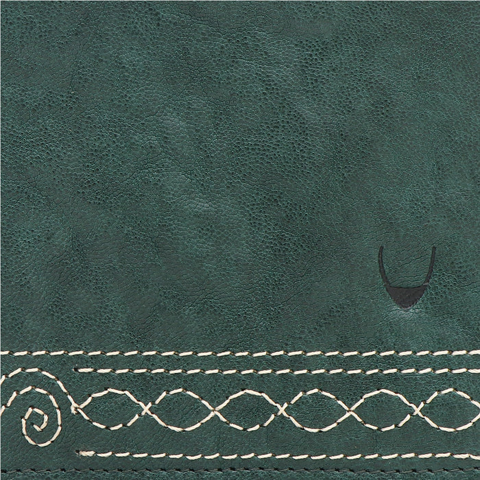 Bedouin W2 Green Leather Bi-Fold Wallet