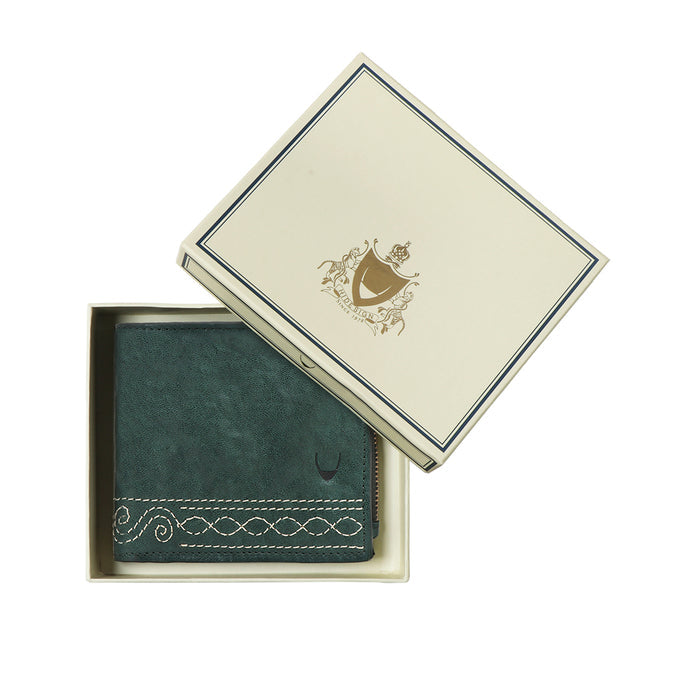 Bedouin W2 Green Leather Bi-Fold Wallet