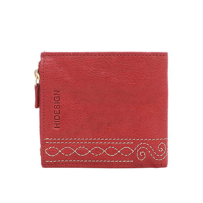 Bedouin W2 Red Leather Bi-Fold Wallet