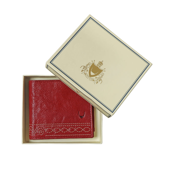 Bedouin W2 Red Leather Bi-Fold Wallet