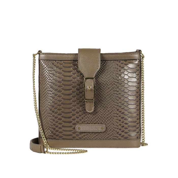 Belinda Silver Leather Sling Bag