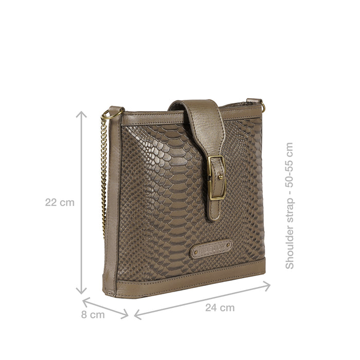 Belinda Silver Leather Sling Bag