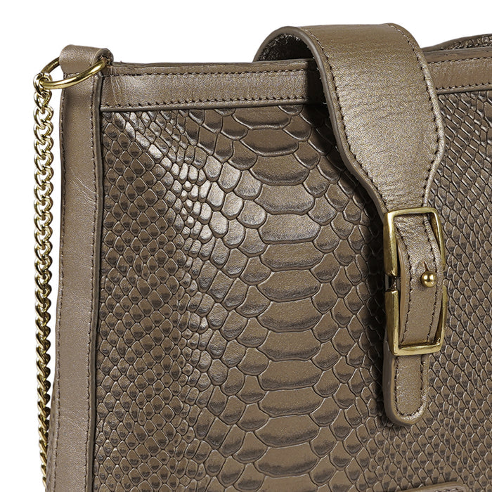 Belinda Silver Leather Sling Bag