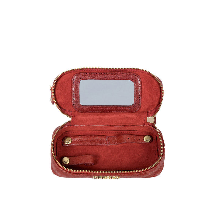 Bella Red Leather Jewellery Organiser