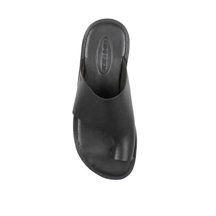 Ben Men's Black Leather Flats