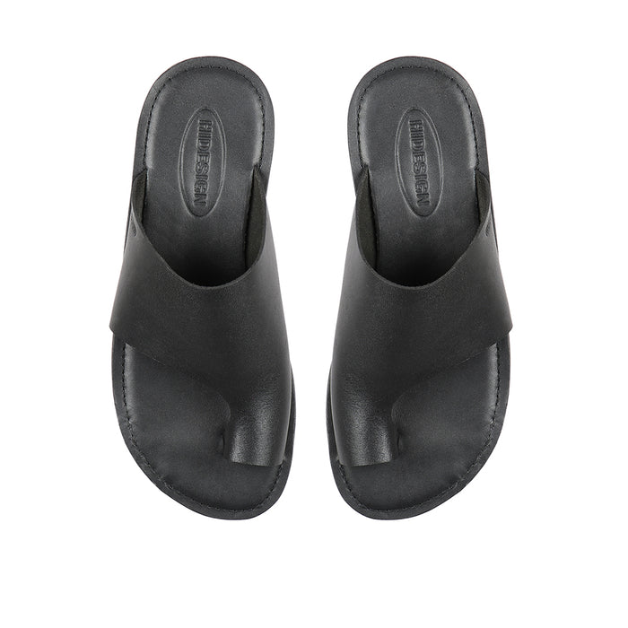 Ben Men's Black Leather Flats