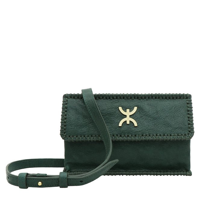 Berber W1 Green Leather Sling Wallet