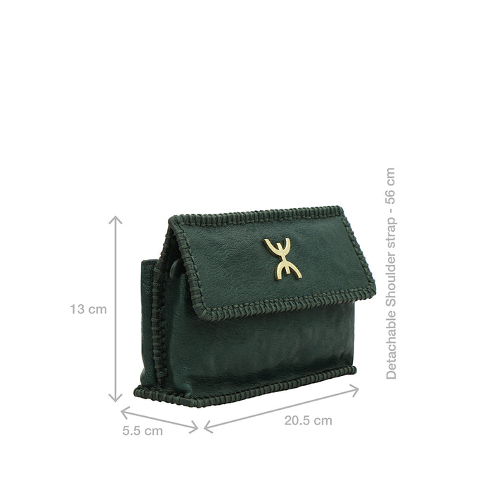 Berber W1 Green Leather Sling Wallet
