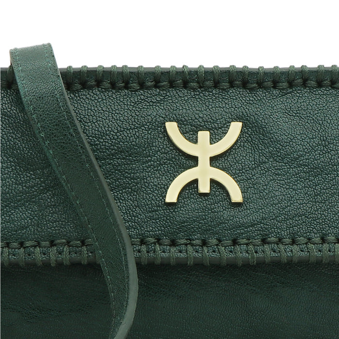 Berber W1 Green Leather Sling Wallet
